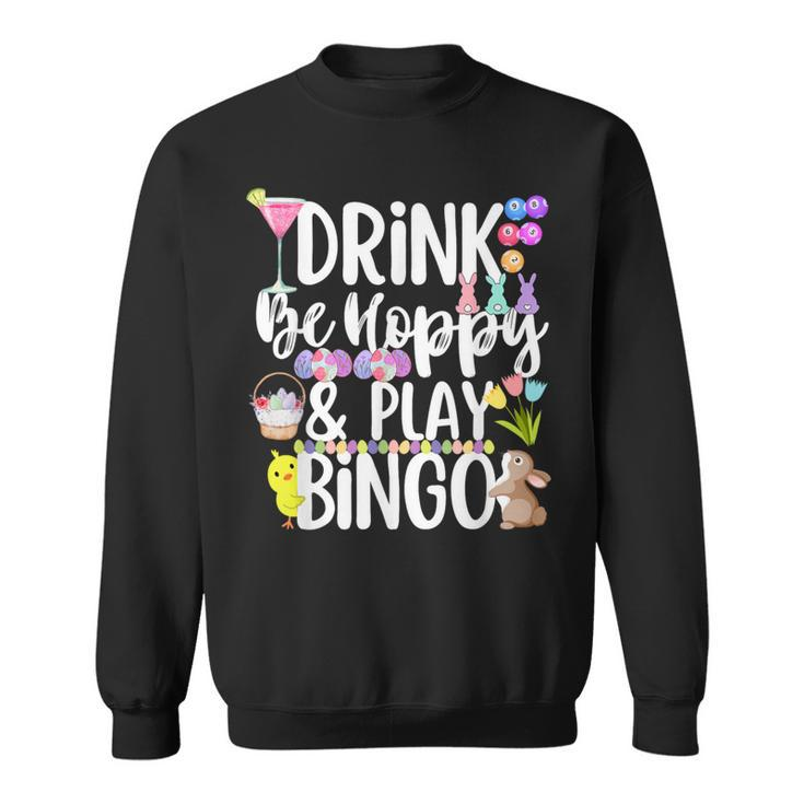 Cute Hoppy Easter Bingo Drinking Group Matching Sweatshirt