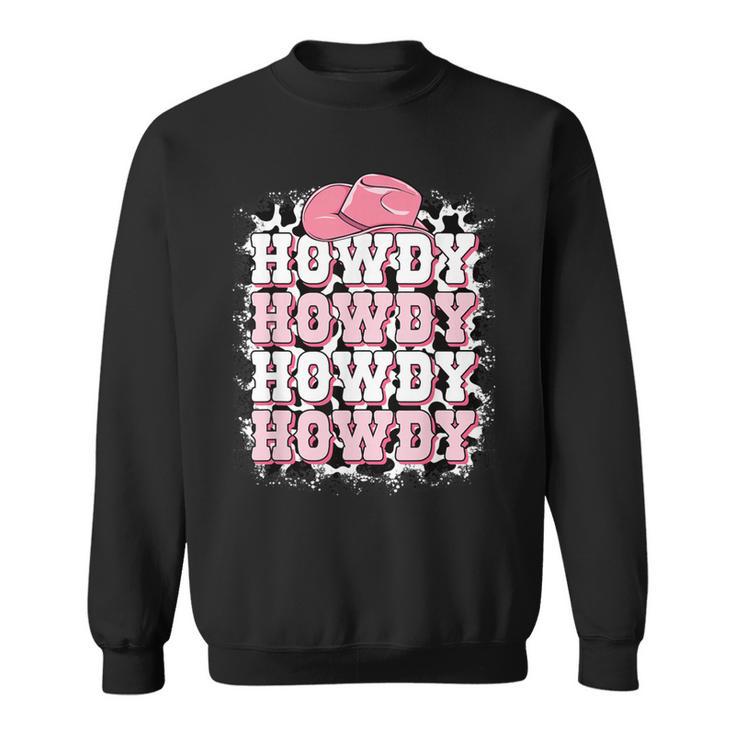 Cute Howdy Cow Print Western Country Cowgirl Texas Rodeo Sweatshirt