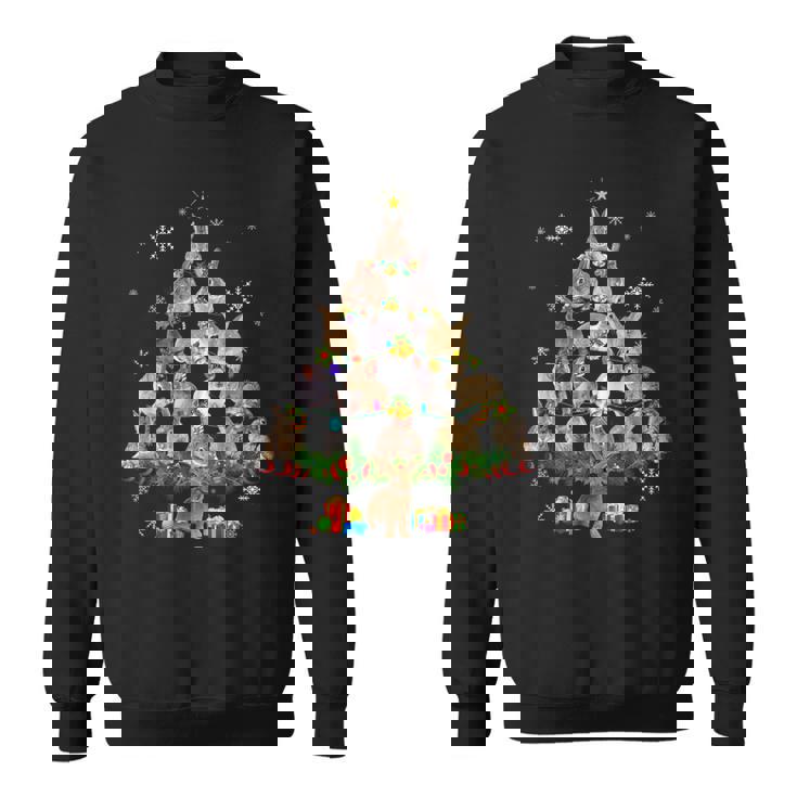 Cute Rabbit Bunny Christmas Tree Pet Rabbit Lover Christmas Sweatshirt