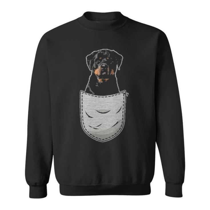 Cute Rottweiler Rott Rottie For Dog Lovers Pocket Owner Sweatshirt
