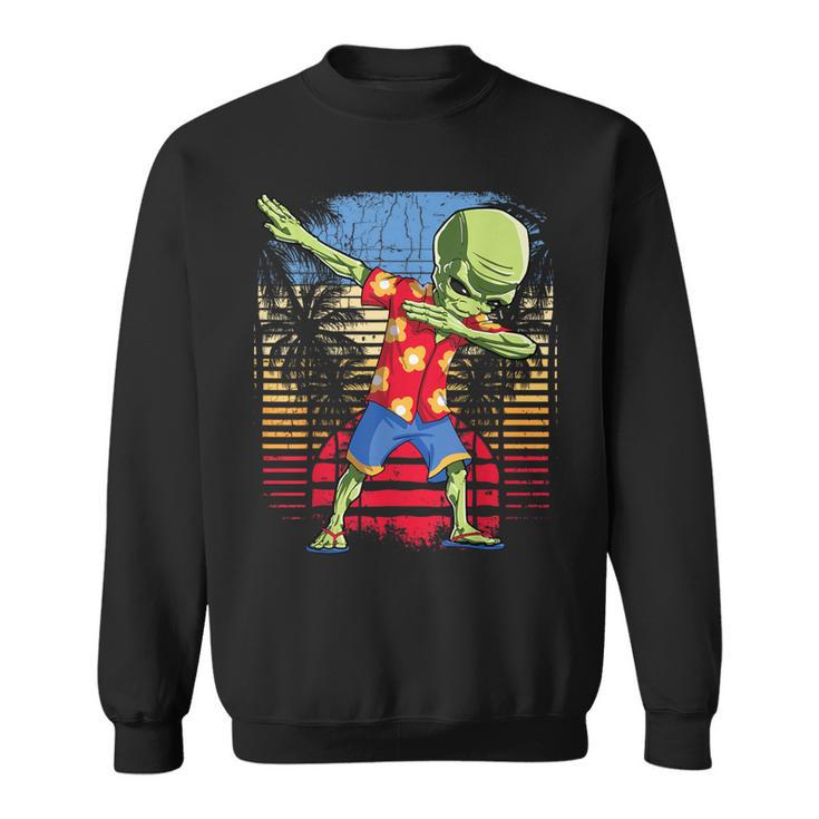 Dabbing Alien Hawaiian Ufo Hawaii Beach Surf Summer Sweatshirt