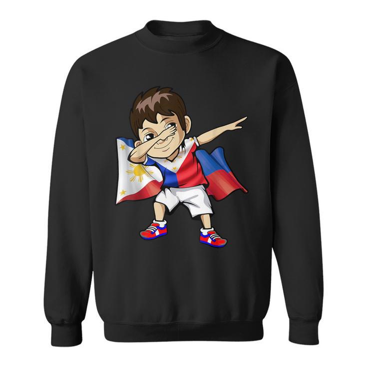 Dabbing Boy Philippine Flag Filipino Meme Jersey Dab T Sweatshirt