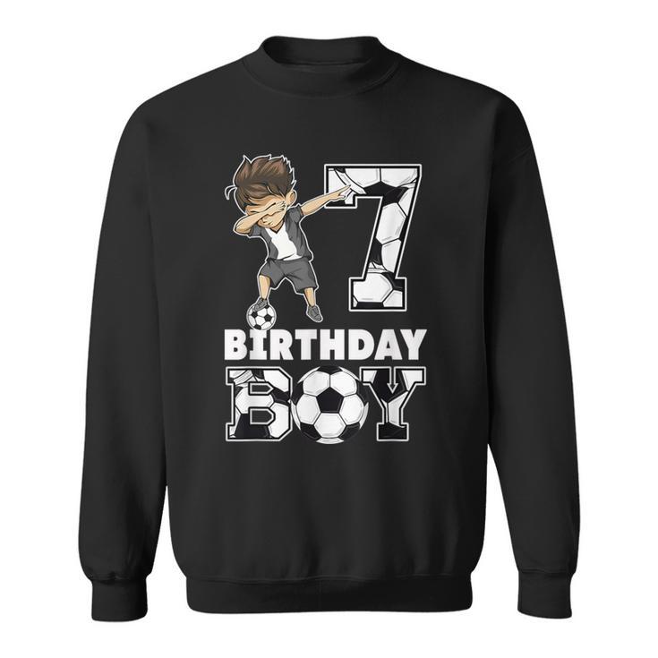 Dabbing Boy Soccer Player 7Th Birthday Boy 7 Year Old Sweatshirt