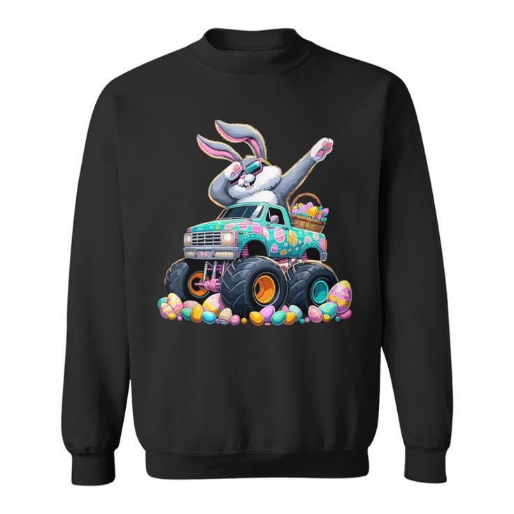 Dabbing Bunny Happy Easter Monster Truck Easter Sweatshirt