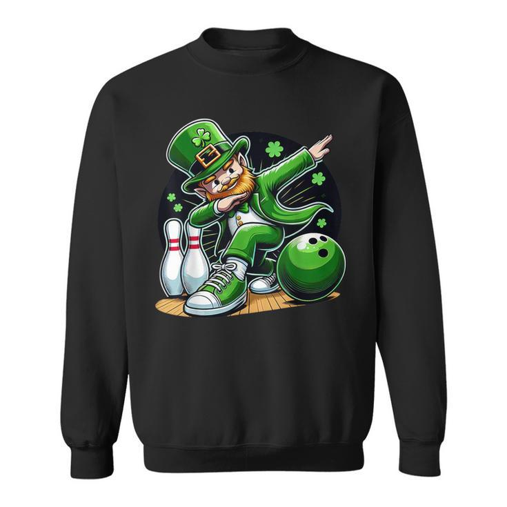 Dabbing Leprechaun Bowling Irish Bowler St Patrick's Day Sweatshirt