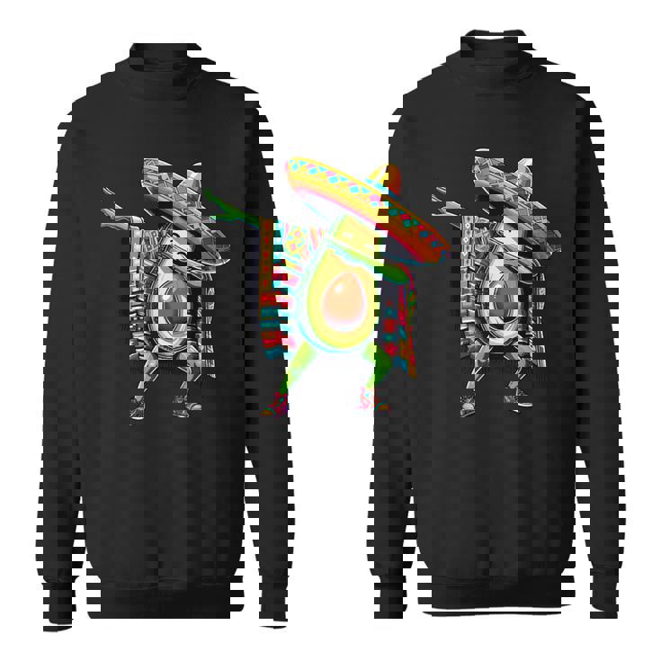 Dabbing Mexican Poncho Avocado Cinco De Mayo Sweatshirt