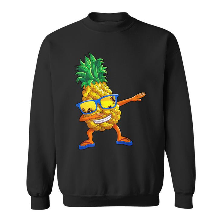 Dabbing Pineapple Kid Beach Vacation Summer Hawaii Sweatshirt