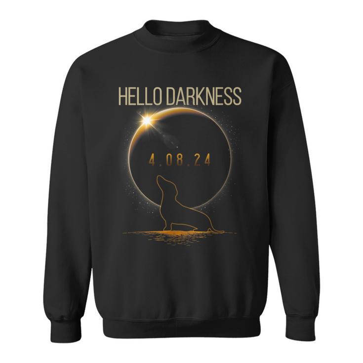 Dachshund Hello Darkness Lover Solar Eclipse April 08 2024 Sweatshirt