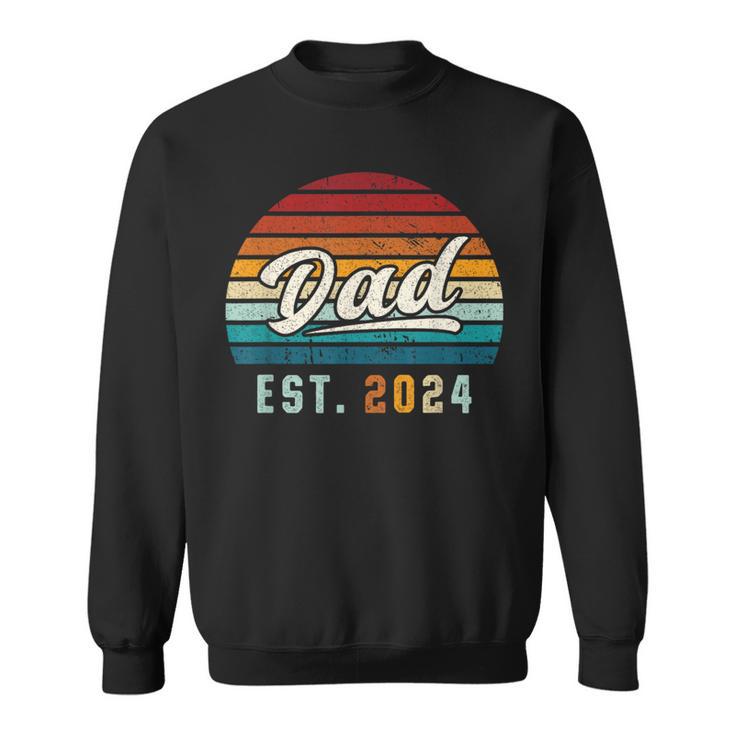 Dad Est 2024 Ersteratertag Frischgebackener Papa Sweatshirt