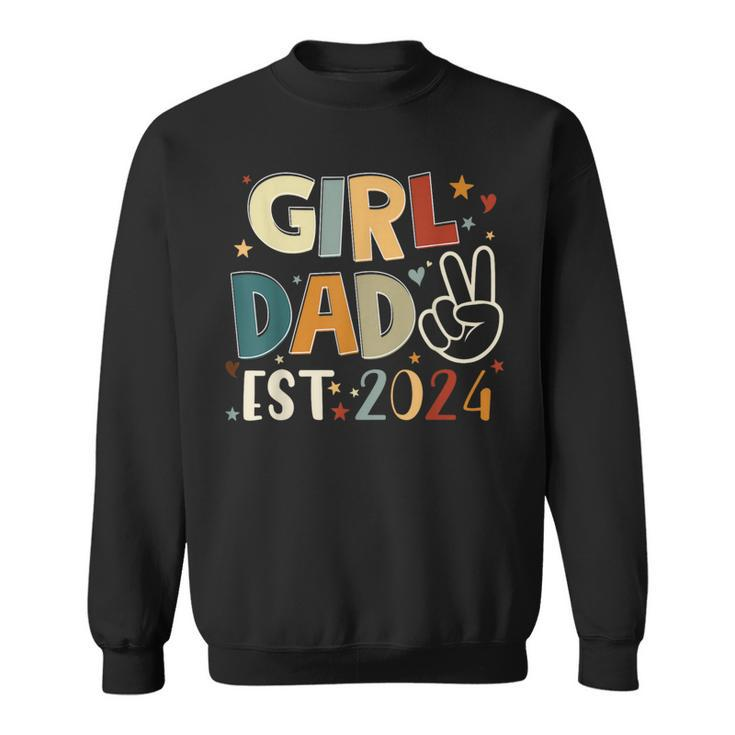 Dad Est 2024 Father And Daughter Happy Father's Day Sweatshirt