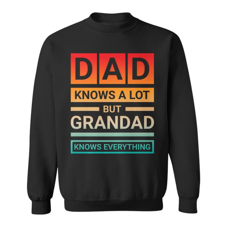 Dad Knows A Lot But Grandad Knows Everything Father Day Sweatshirt