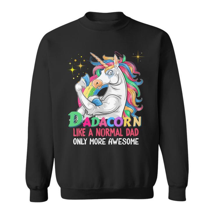 Dadacorn Muscle Unicorn Familienmatching Für Papa-Liebhaber Sweatshirt