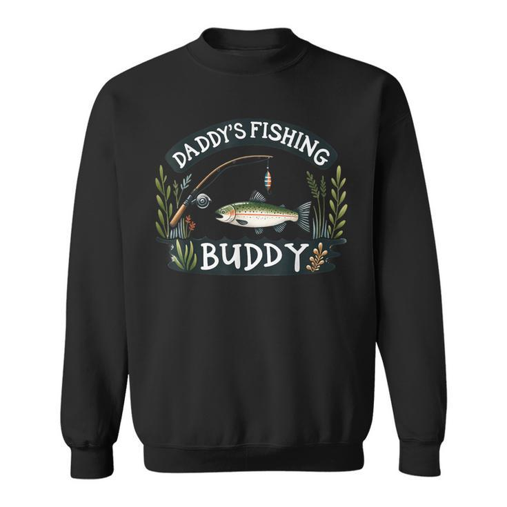 Daddy's Fishing Buddy Vintage Style Angler Enthusiast Sweatshirt