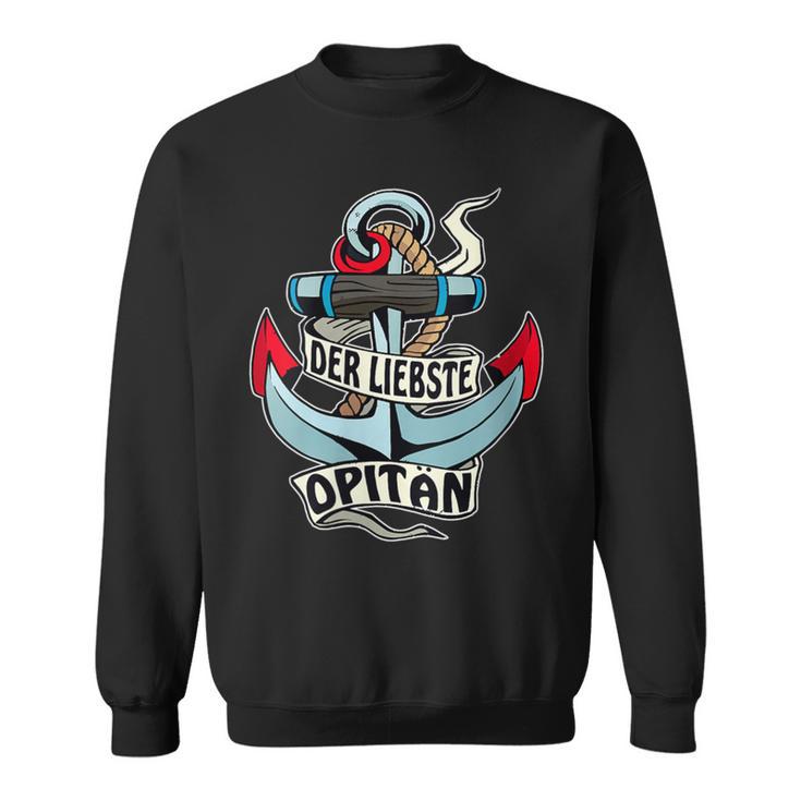 Damen Anker Der Liebste Opitänatertag Männertag Bester Papa Mit-Ausschnitt Sweatshirt