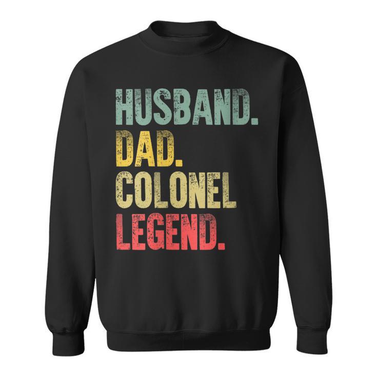 Damen Lustigesintage-Geschenk Ehemann Papa Colonel Legende Retro Mit-Ausschnitt Sweatshirt