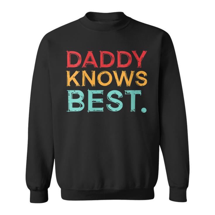 Damen Papa Weiß Es Am Besten Papa Papa Poppaater Stiefvater Ehemann Mit-Ausschnitt Sweatshirt