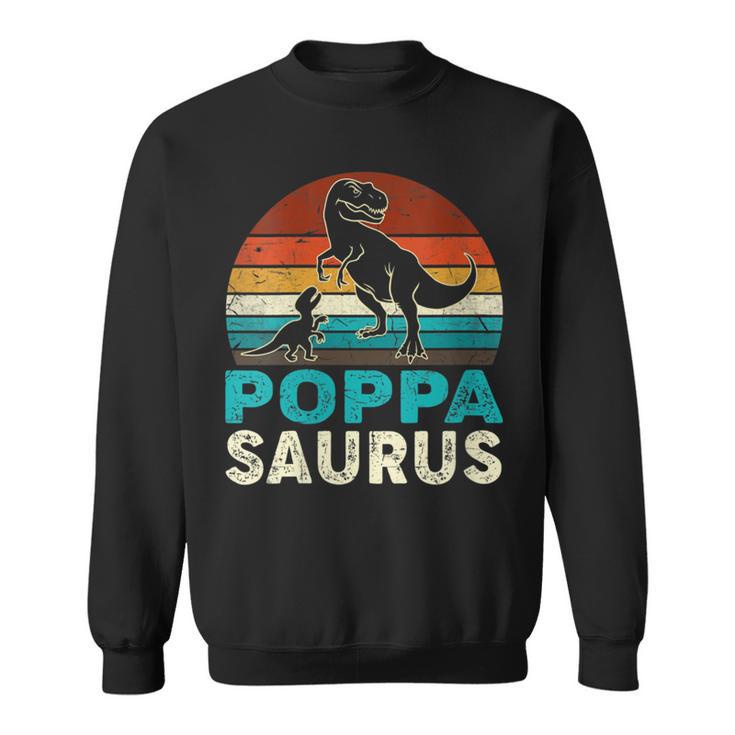 Damen Passender Familien-Poppasaurus T-Rex Dinosaurier Für Papa Opa Mit-Ausschnitt Sweatshirt