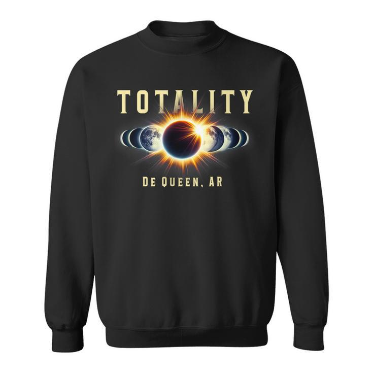 De Queen Ar 2024 Total Solar Eclipse Apr 8 Totality Sweatshirt