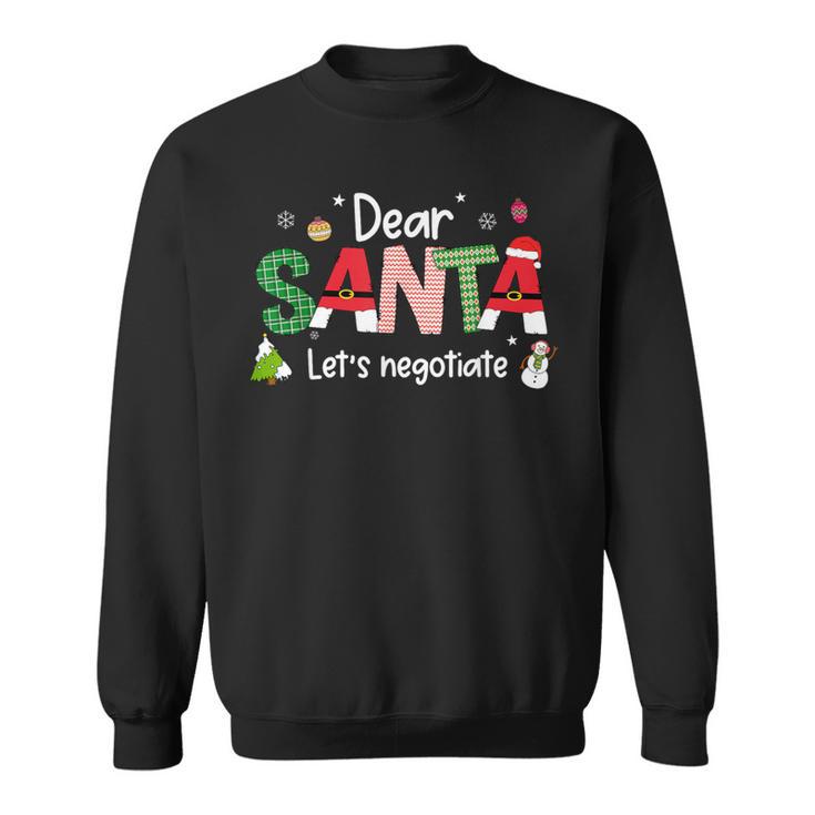 Dear Santa Let's Negotiate Christmas Lights Family Matching Sweatshirt