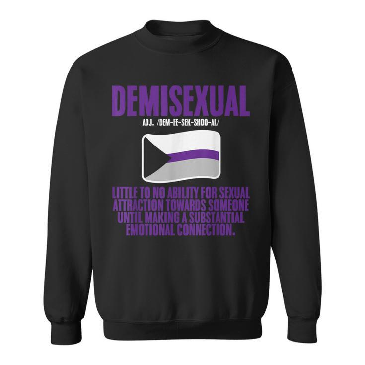 Demisexual Pride Flag Definition Sweatshirt