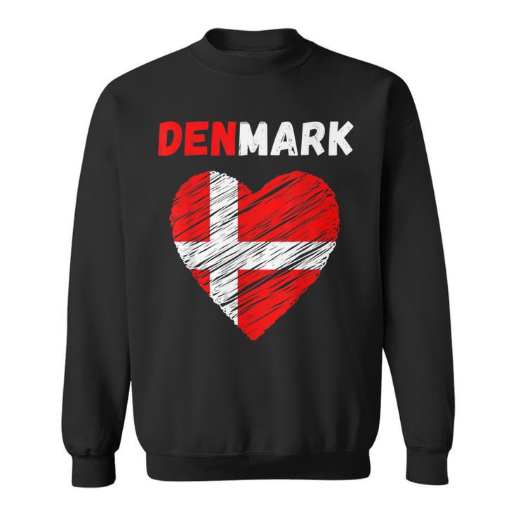 Denmark Flag Holiday Denmark Heart Danish Flag Sweatshirt