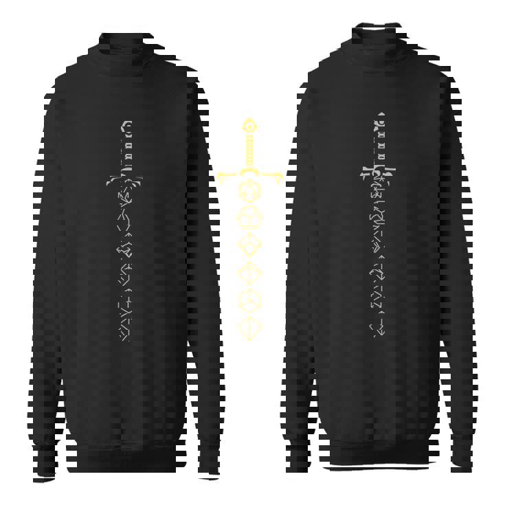 Dés Épéeintage Rétro Table Rpg Jeu De Rôle Nerd Sweater e