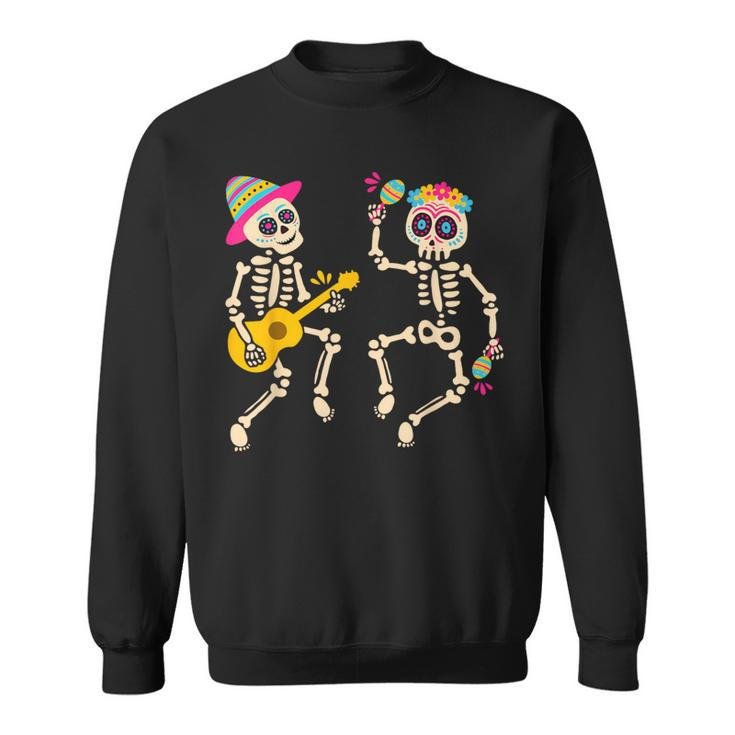 Dia De Los Muertos Skeleton Dancing Skull Day Of The Dead Sweatshirt