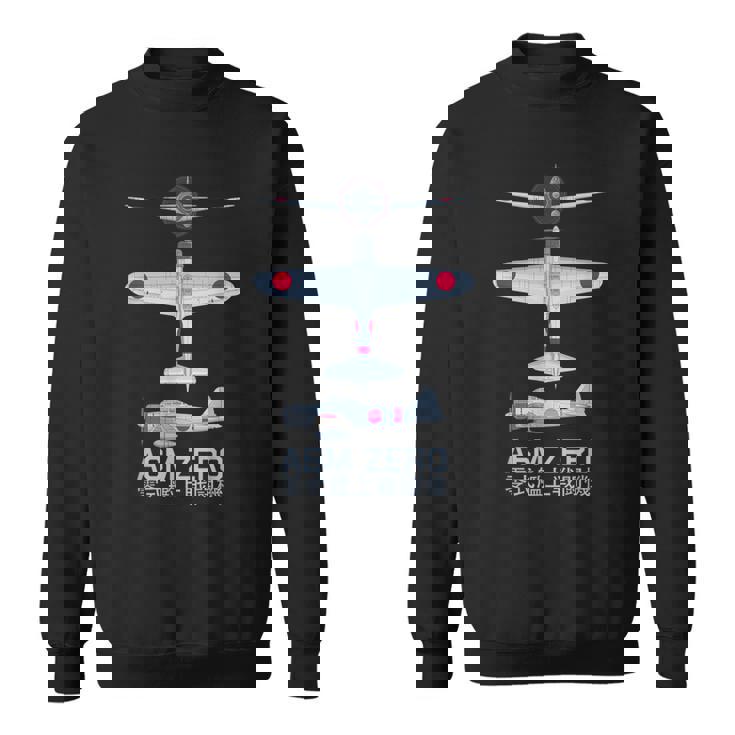 Diagrama Del Avión De Combate Japonés A6m Zero Ww2 Camisa de entrenamiento