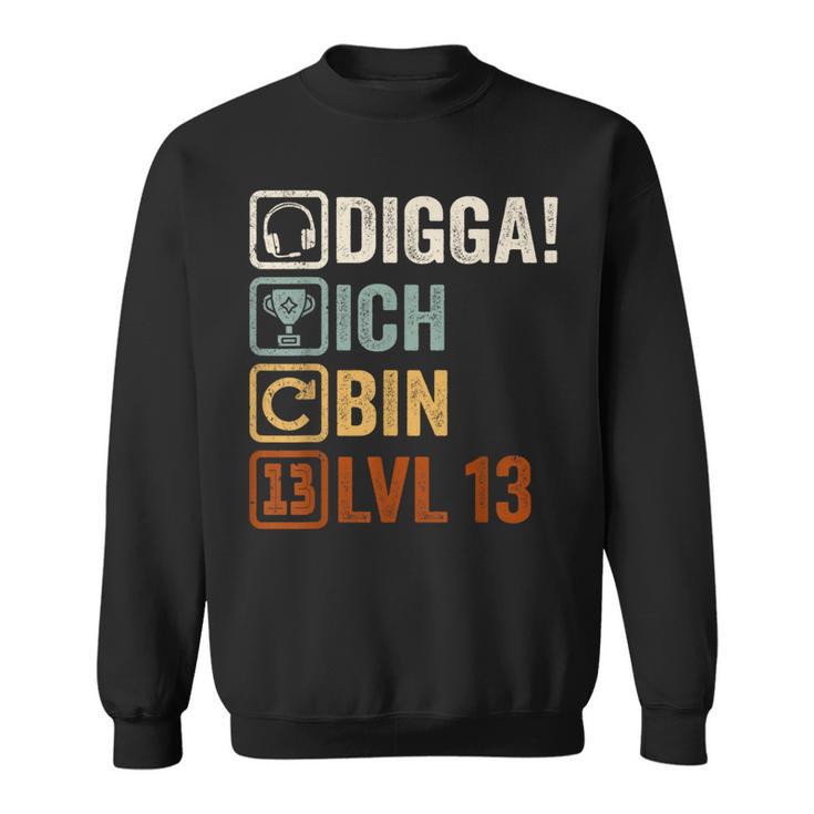 Digga Ich Bin 13 Jahre 13Th Birthday Boy Gamer Sweatshirt