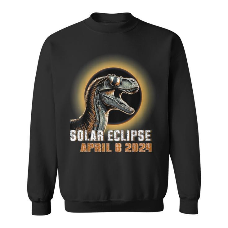 Dinosaur Solar Eclipse 2024 Total Solar Eclipse Sweatshirt