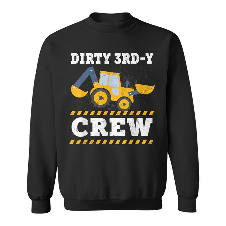 Dirty 3Rdy Birthday Construction Truck 3Rd Bday Crew Sweatshirt