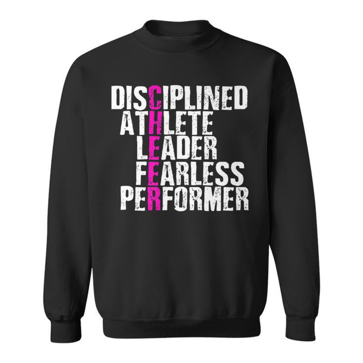 Disciplined Athlete Leader Fearless Performer Cheerleading Sweatshirt