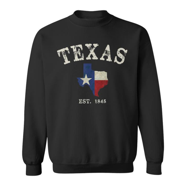 Distressed Texas State Flag Map Sweatshirt