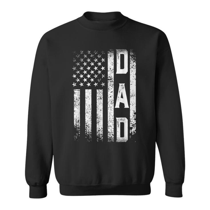 Distressed Usa Flag Dad 4Th Of July Father's Day Sweatshirt