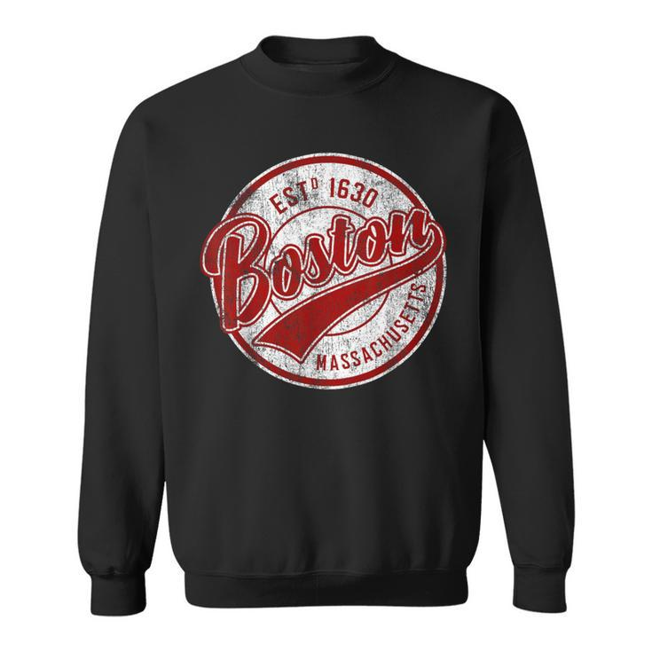Distressed Vintage Boston Massachusetts Sports Sweatshirt