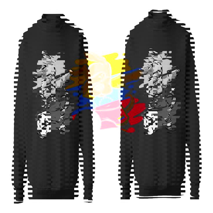 Divertido Dabbing Perro Fútbol Deenezuela Bandera Sport Camisa de entrenamiento
