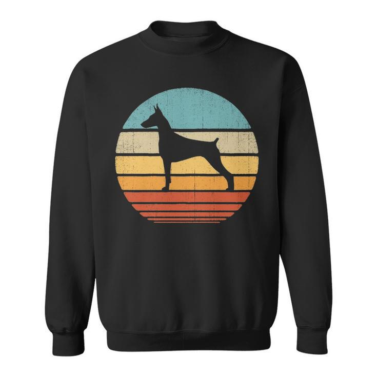 Doberman Vintage Silhouette 60S 70S Retro Dog Lover Sweatshirt