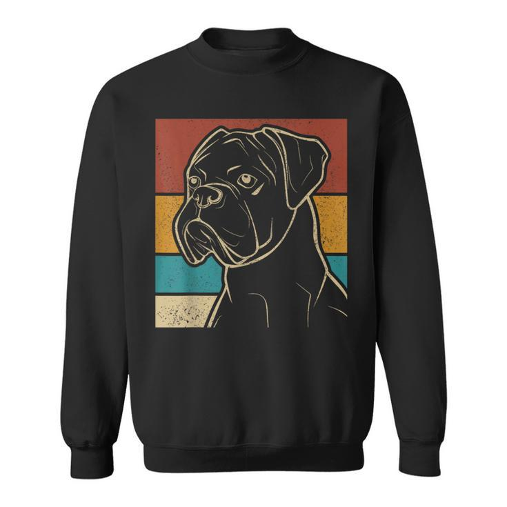 Dog Lover Dog Owner Retro Pet Animal Outfit Vintage Boxer Sweatshirt