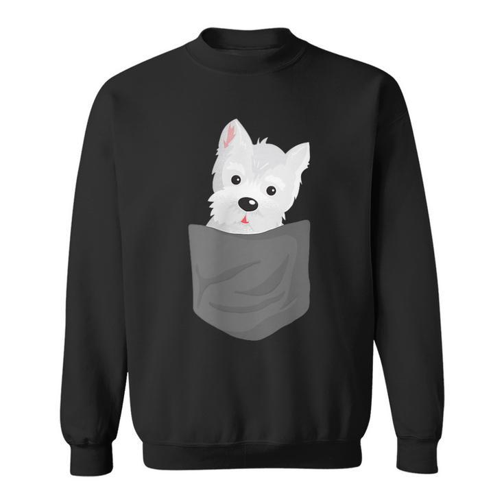 Dog In A Pocket Cute Westie Terrier Lover Puppy Sweatshirt