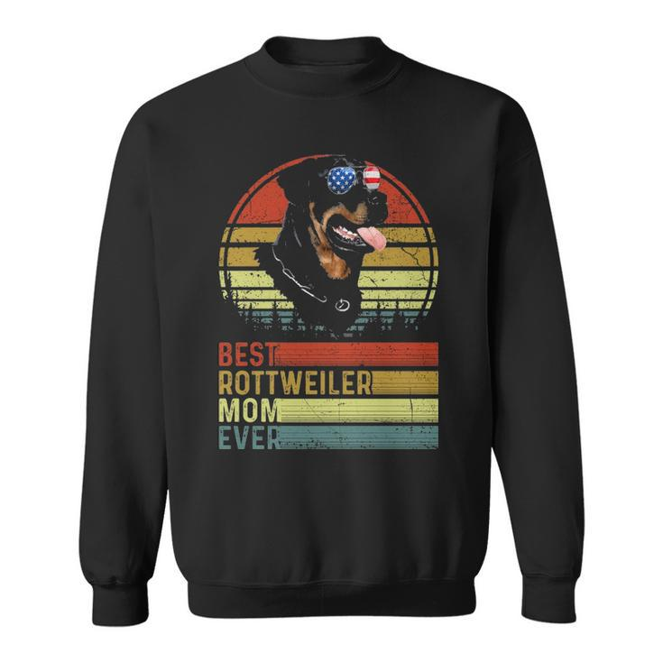 Dog Vintage Best Rottweiler Mom Ever Mother Day Puppy Dog Sweatshirt