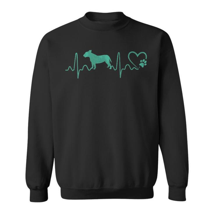 Dogs Heartbeat Bull Terrier Dog Animal Rescue Lifeline Sweatshirt