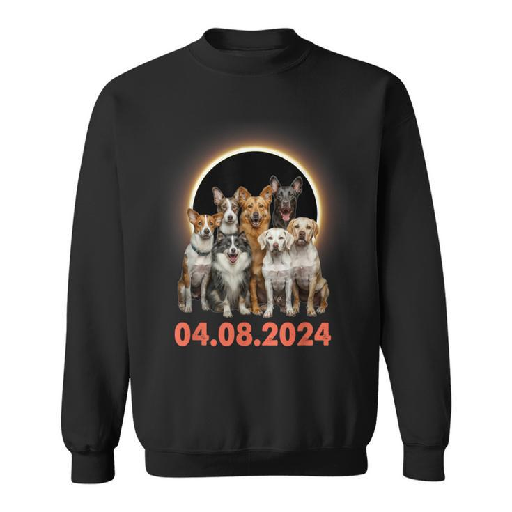 Dogs Lovers Selfie Total Solar Eclipse Sweatshirt