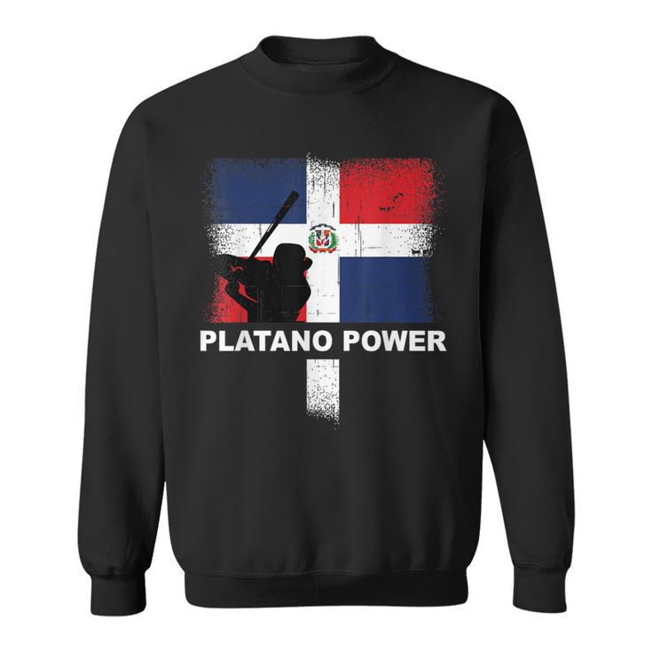 Dominican Republic Baseball Team Support Distress Sweatshirt