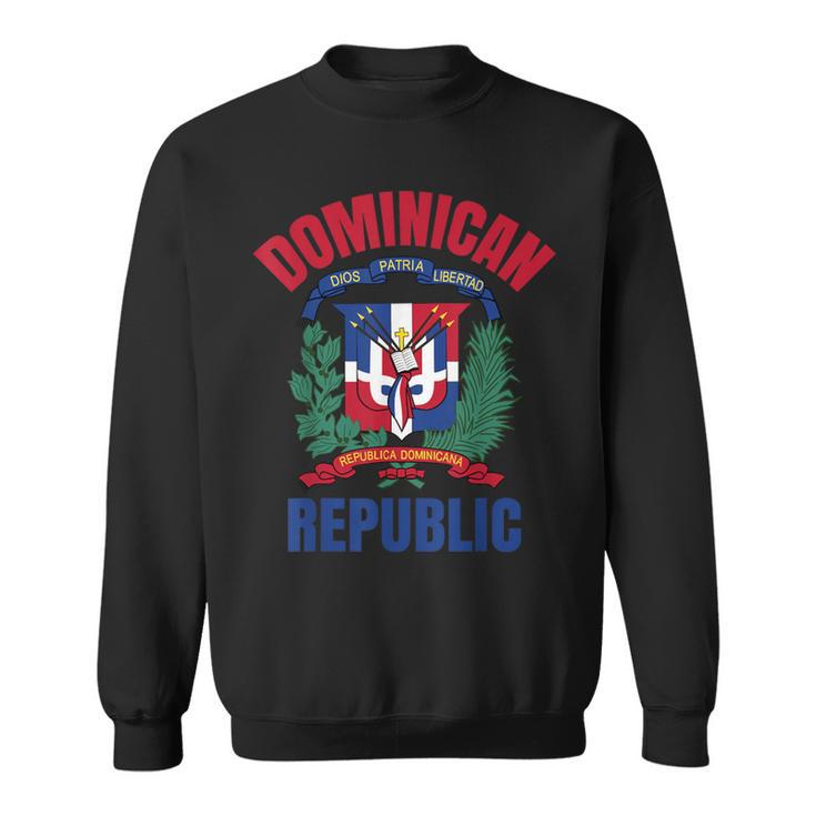 Dominican Republic Flag National Emblem Republica Dominicana Sweatshirt