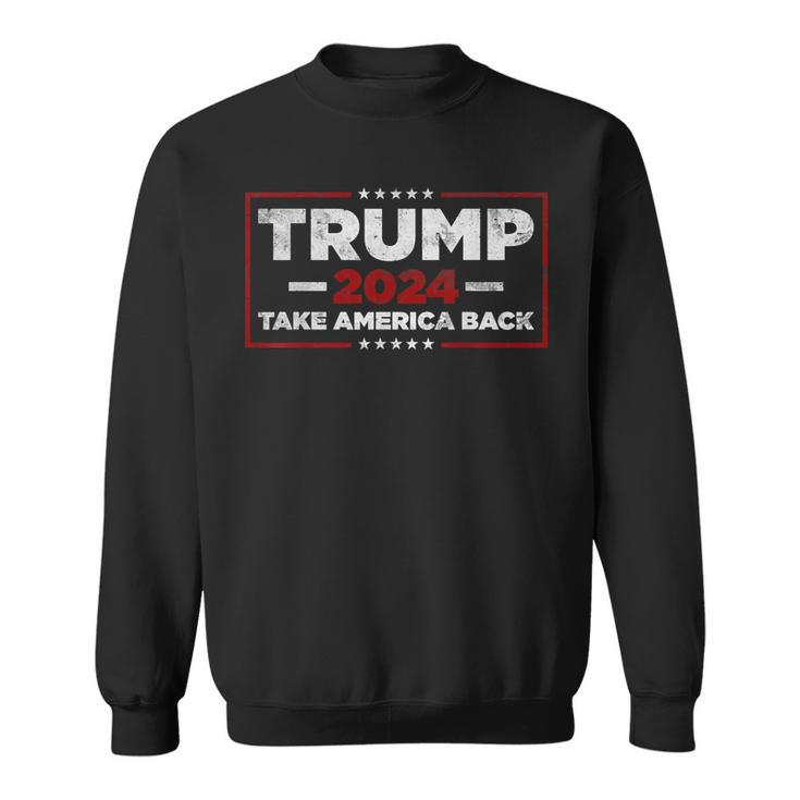 Donald Trump 2024 Take America Back American Flag Patriotic Sweatshirt