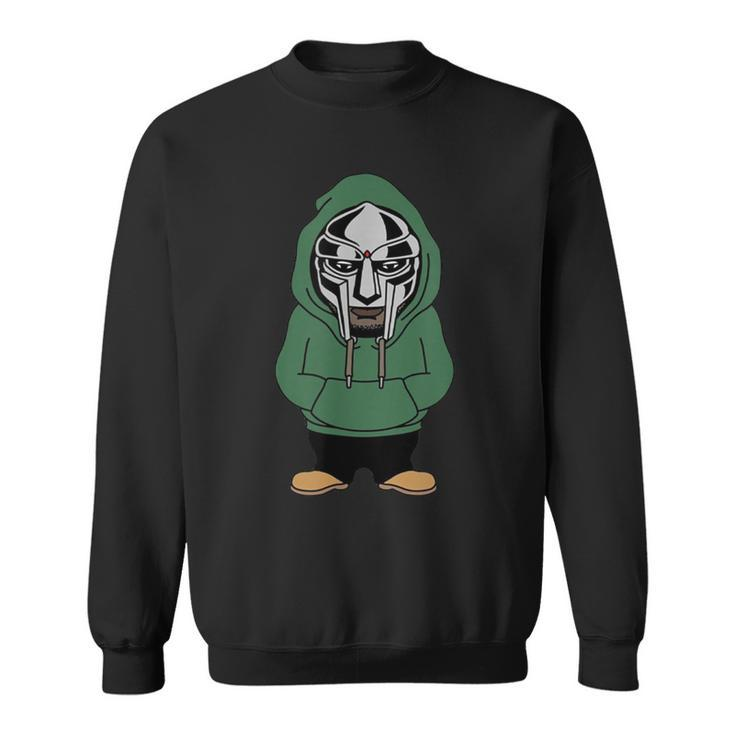 Doom Mask Super Villain All Caps Rap Sweatshirt