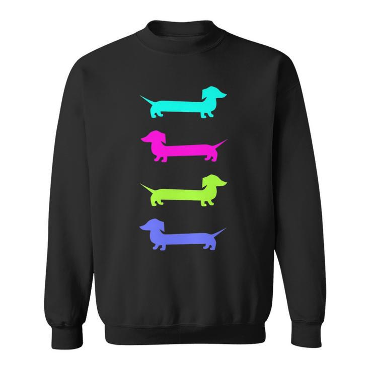Doxie Lover Brightly Colored Dachshunds Sweatshirt