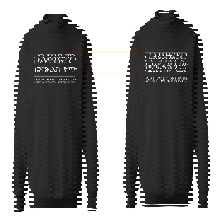 I Came Here To Drink And Fuck Almost Done Drinking Sweatshirt