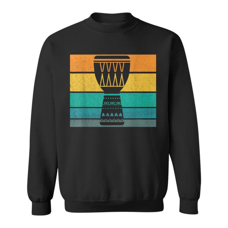 Drummer Retro African Drum Drumming Djembe Player Djembe Sweatshirt