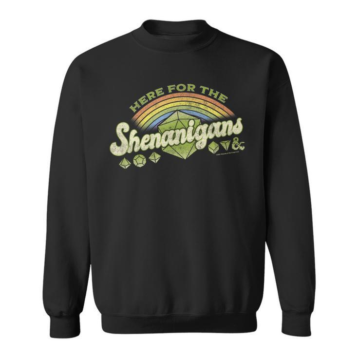 Dungeons & Dragons Here For The Shenanigans St Patrick's Sweatshirt